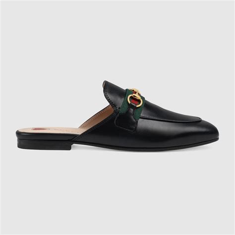 Slipper Princetown donna in pelle nera 